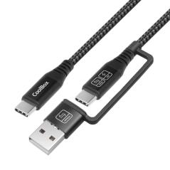 COOLBOX CABLE TRENZ USB-C+A/USB-C 3.2 GEN2 1.8