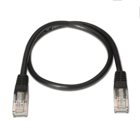 Aisens Latiguillo RJ45 CAT.6 UTP AWG24 negro 1.0m