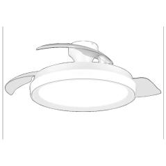 PHILIPS Ventilador techo Luz Bilss 106cm 28+35W Bl