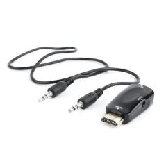 Gembird Adaptador HDMI a VGA y audio, negro