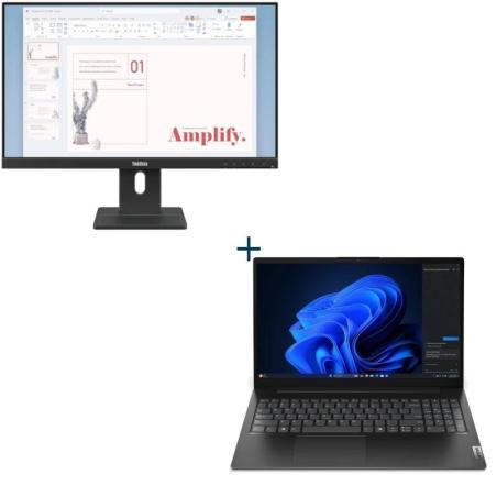 Lenovo V15 i3 8GB 512 W11 15"+monitor 24"