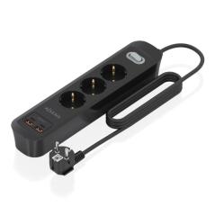 Aisens Regleta 3 tomas interruptor PD 2xUSBC 2xUSB