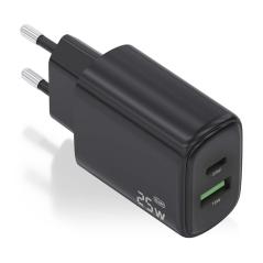 Aisens Cargador GaN 25W USB-C PD 3.0 USB-A QC3.0