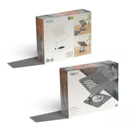 Tooq Soporte mesa 360º dispositivos hasta 13" Gris