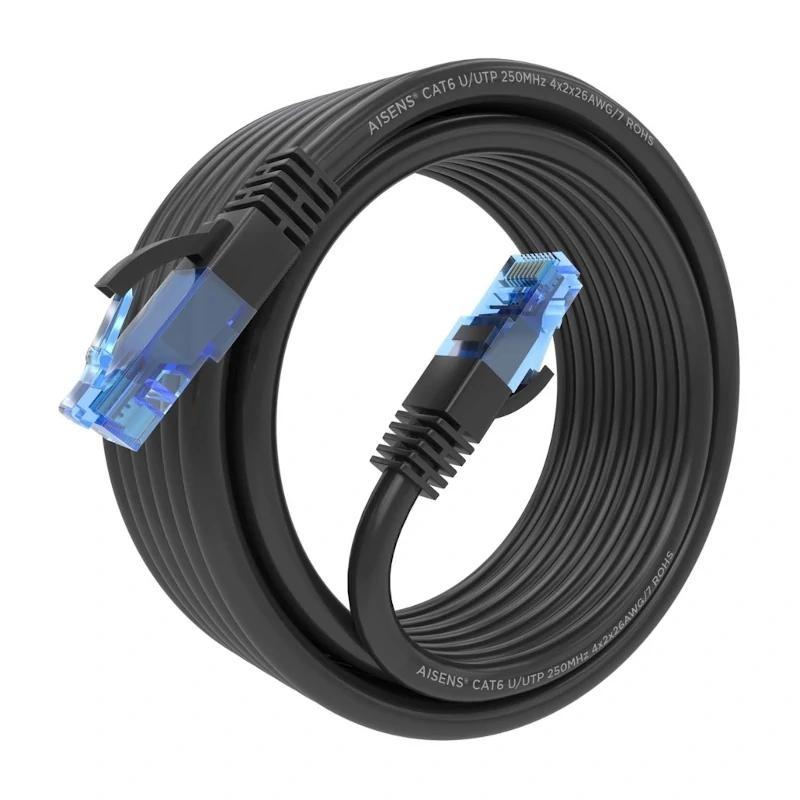 Aisens Cable RJ45 CAT.6 UTP AWG26 CCA Negro 4M