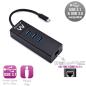 EWENT EW1141 Hub Tipo-C 3Pts.USB 3.1+1pto. GIGABIT EWENT EW1141 Hub Tipo-C 3Pts.USB 3.1+1pto. GIGABIT