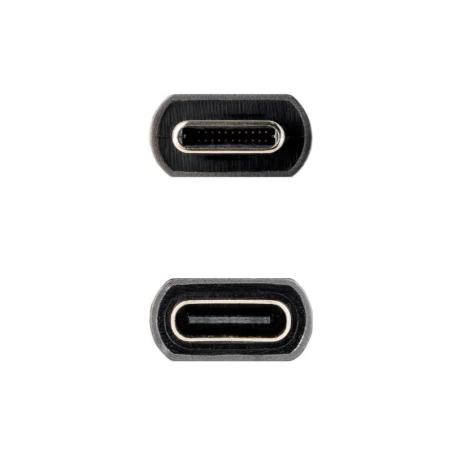 Nanocable Cable USB 3.2 Gen2 USB-C M/H 0,5 M Negro