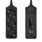 Ewent Ew3959 Regleta 3 tomas Negro Ewent Ew3959 Regleta 3 tomas Negro