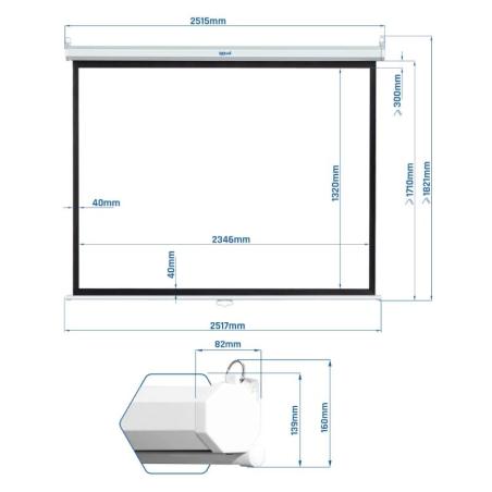 iggual Pantalla manual 16:9 106" 234x131 cm