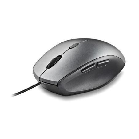 NGS WIRED ERGO SILENT MOUSE + USB TYPE C ADAP GRAY