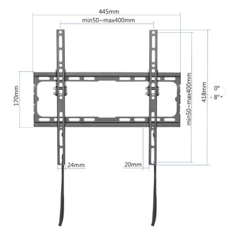 iggual SPTV15 Soporte TV 21-75" 45kg pared Tilt