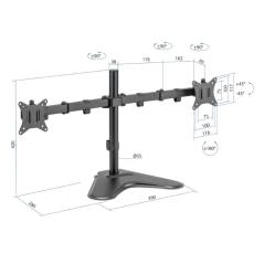 iggual SSM02 Soporte sobremesa 2 monitores 13"-32"