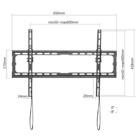 iggual SPTV17 Soporte TV 37"-80" 45kg pared tilt