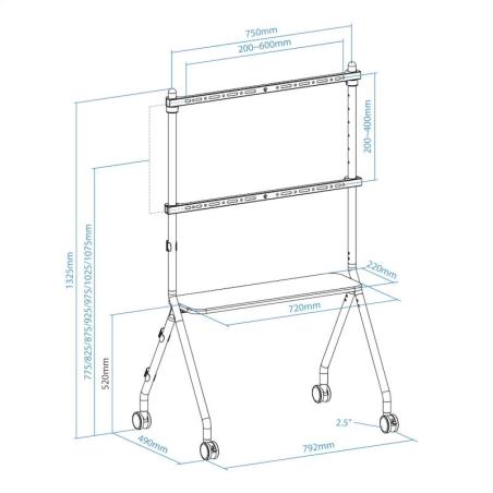 Tooq iLove Soporte suelo pantallas 49"-80" Blanco