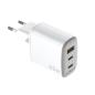 Celly Cargador Gan 1Usb 2Usb-C 65w WH
