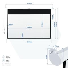 iggual Pantalla eléctrica 16:9 110" 243x137 cm