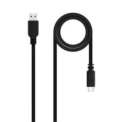 Nanocable Cable USB 2.0 3A USB-C-M/M 1.5M Negro