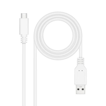 Nanocable Cable USB 2.0 3A USB-C-M/M 2M Blanco