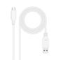 Nanocable Cable USB 2.0 3A USB-C-M/M 2M Blanco