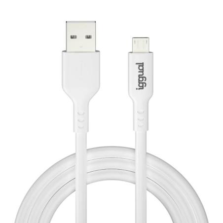 iggual cable USB-A/micro-USB 100 cm blanco