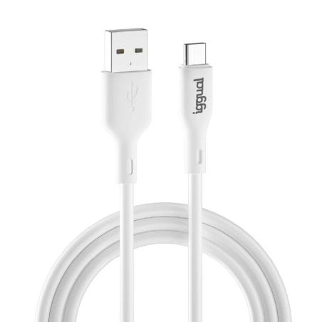 iggual cable USB-A/USB-C 100 cm blanco