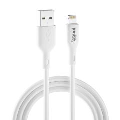 iggual cable USB-A/Lightning 100 cm blanco