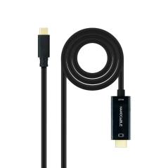 Nanocable Conversor USB-C/HDMI Negro, 5 m