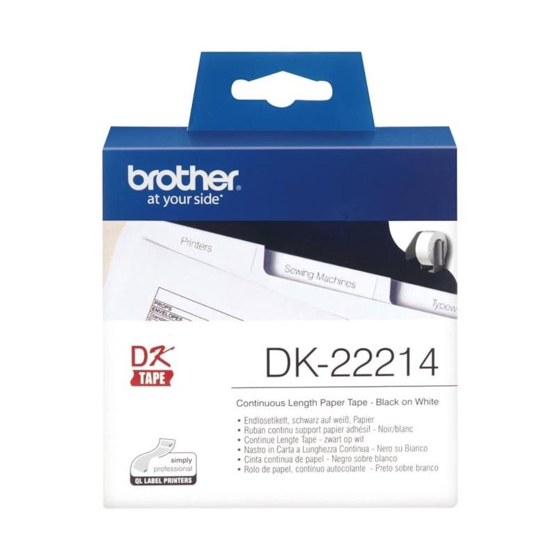 Brother Cinta DK22214 Papel Térmico Continuo 12mm Brother Cinta DK22214 Papel Térmico Continuo 12mm
