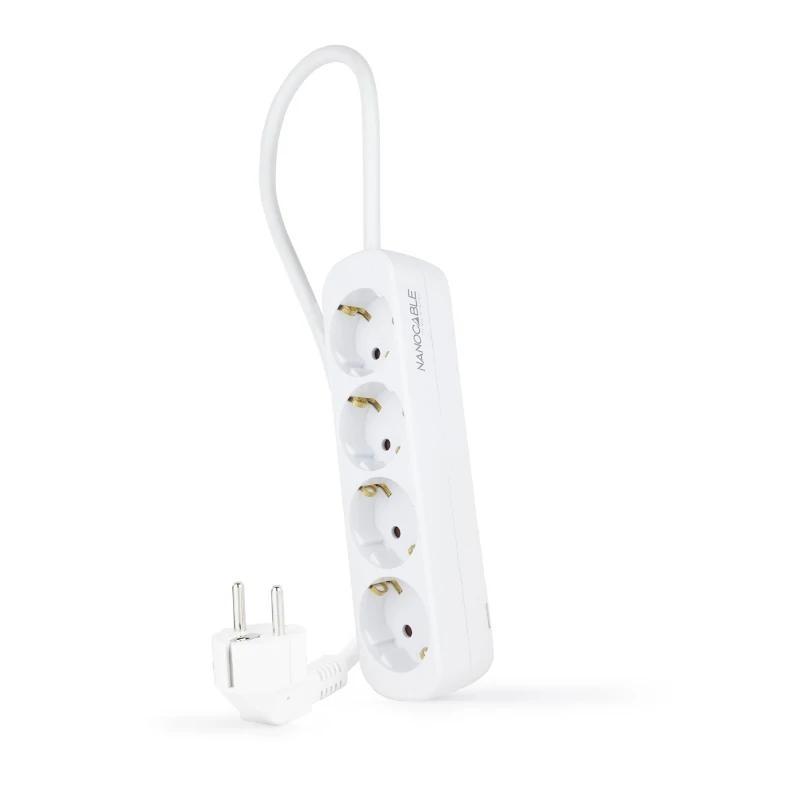 Nanocable Regleta de Enchufes 4 Tomas 1.4 m Blanco Nanocable Regleta de Enchufes 4 Tomas 1.4 m Blanco