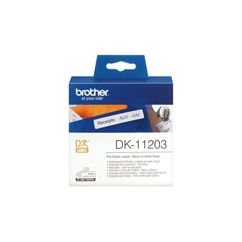 Brother Etiquetas DK11203 Precortadas17x87 mm 300 Brother Etiquetas DK11203 Precortadas17x87 mm 300