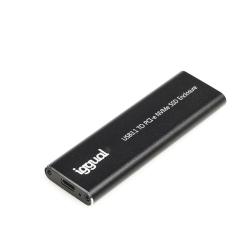 iggual Caja externa USB-C 3.1 SSD M.2 NVMe y SATA