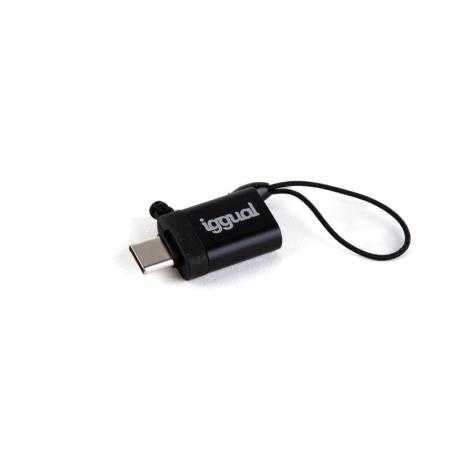 iggual Adaptador USB OTG tipo C a USB-A 3.1 negro