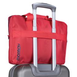 MONRAY Maletín Portátil 15,6" Bolsillo Ext. Rojo