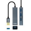 Nanocable Hub USB 3.0 4 x USB 3.0 10cm. Gris