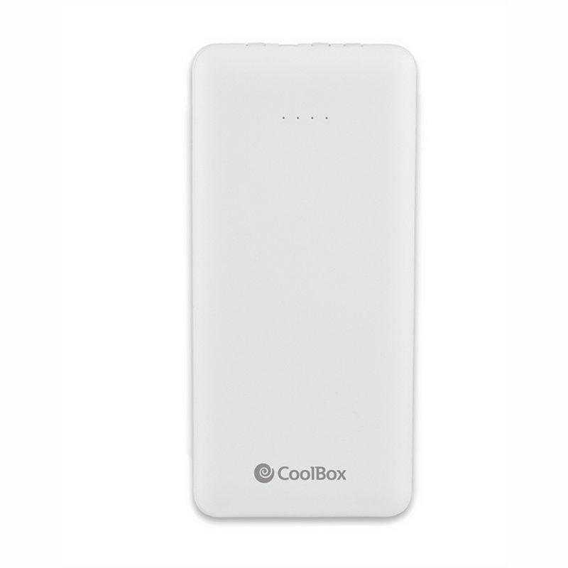 COOLBOX POWERBANK 10K MAH BLANCO CABLES INTEGRADOS