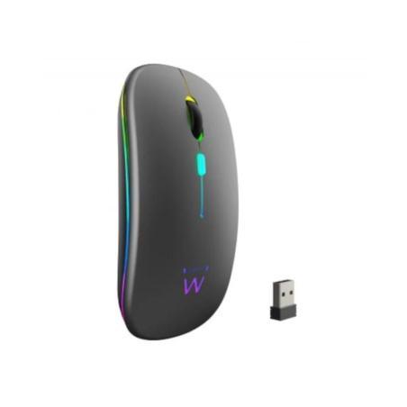 EWENT Ratón Inalámbrico Recarg. Dual BT/WIFI, RGB