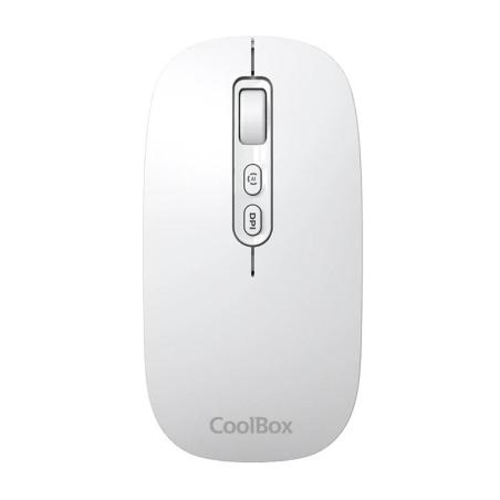 Coolbox Ratón W02-IA Inalámbrico RF+BT Blanco