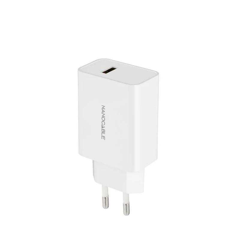 Nanocable Cargador 1 x USB 5V-2.1A Blanco