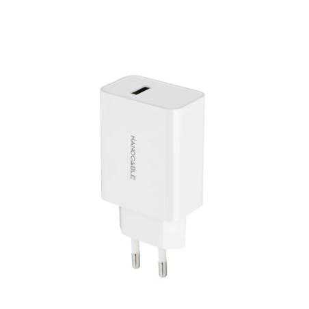 Nanocable Cargador 1 x USB 5V-2.1A Blanco