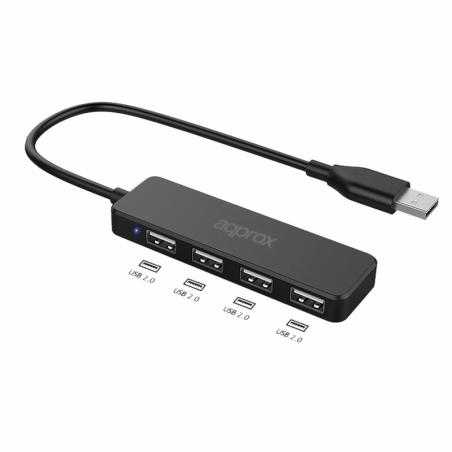 APPROX Adaptador 4 Puertos USB 2.0 Hub