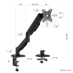 iggual SPMP01-A Soporte pinza 1 monitor 17-32" pro