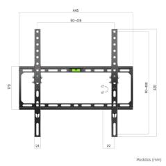 iggual SPTV15-L Soporte TV pared Incl 21"-75" 45kg