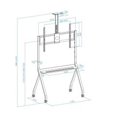 Tooq FS20208M-B Soporte suelo iSTAR 55"-100"