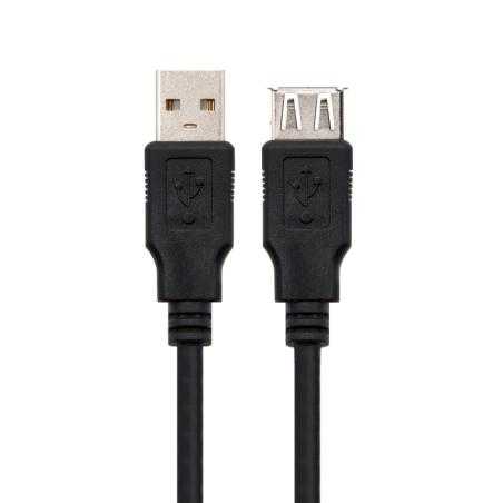 Nanocable Cable USB 2.0, tipo A/M-A/H, Negro, 3m