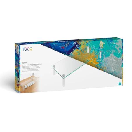 Tooq TQMR061 Soporte elevador monitores vidrio