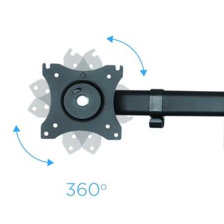 Tooq DB1327TN-B Soporte Monitor Mesa 3Brazos 13-27