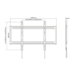 Tooq LP41130F-B Soporte Pared fijo 60-100" 130Kg