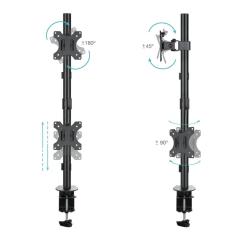 Tooq DB1233TNV-B Soporte mesa 2 brazos vertical