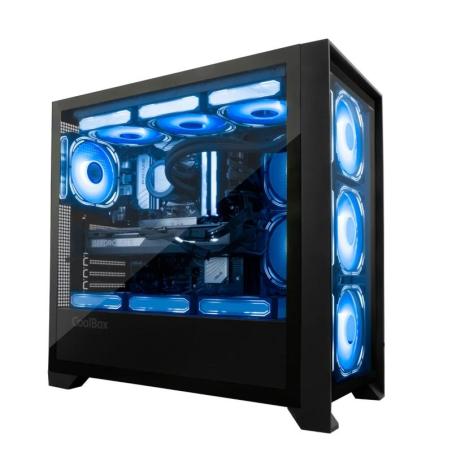 Coolbox Caja Gaming ATX GE-2000 DualView Sin Fuent
