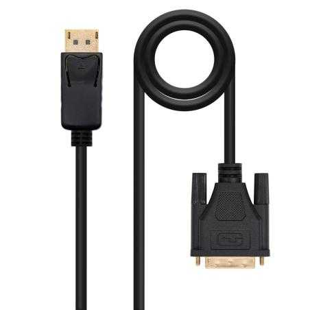 Nanocable Cable Conversor DP a DVI 2 M Negro